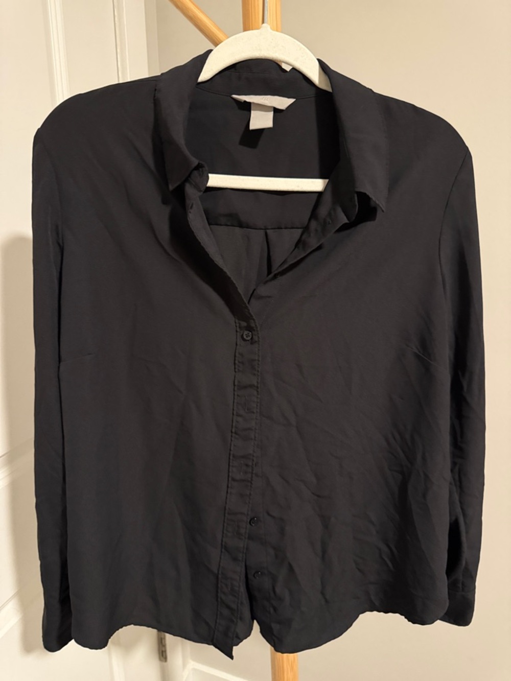 H&M Black Collared Button Shirt